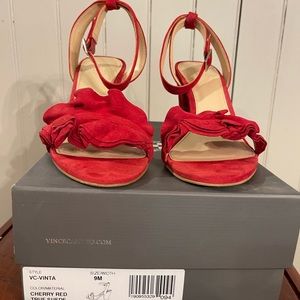 Vince Camuto Red Suede Heels